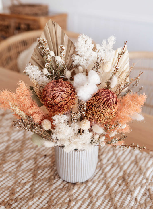 Peach and Cream Dried Flowers